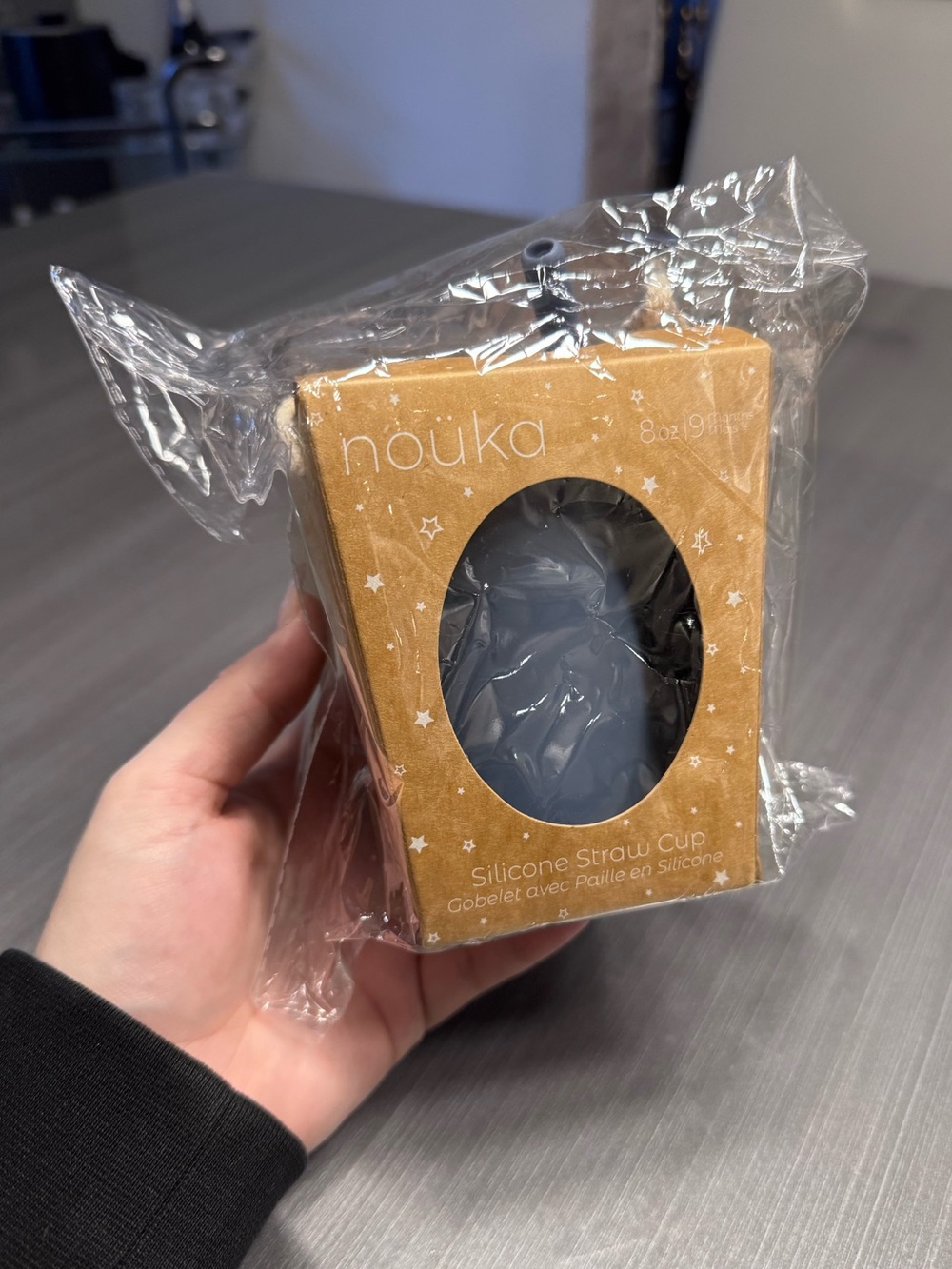 Nouka 8oz Silicone Straw Cup -Deep Ocean Blue